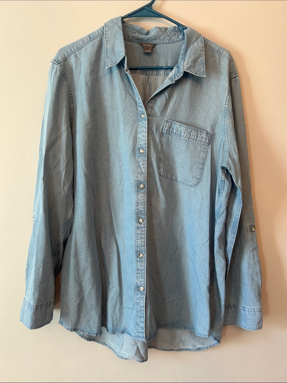 Eddie Bauer Chambray Shirt, Women’s Size XL
